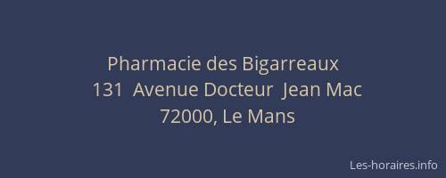 Pharmacie des Bigarreaux