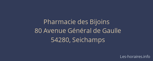 Pharmacie des Bijoins