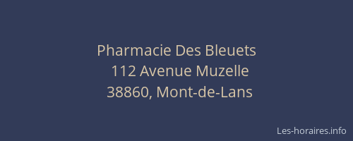 Pharmacie Des Bleuets