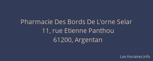 Pharmacie Des Bords De L'orne Selar