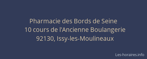 Pharmacie des Bords de Seine