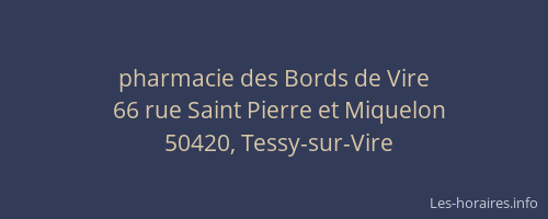 pharmacie des Bords de Vire