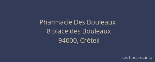 Pharmacie Des Bouleaux