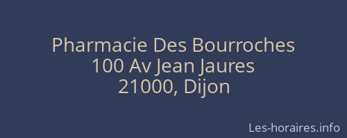 Pharmacie Des Bourroches