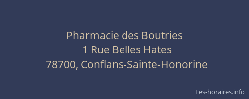 Pharmacie des Boutries