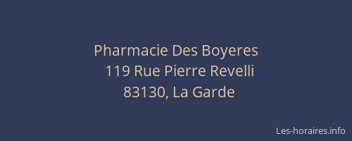 Pharmacie Des Boyeres