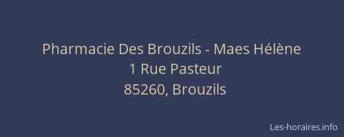 Pharmacie Des Brouzils - Maes Hélène