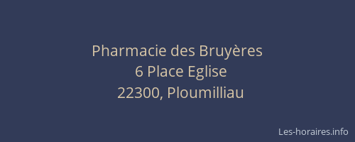 Pharmacie des Bruyères