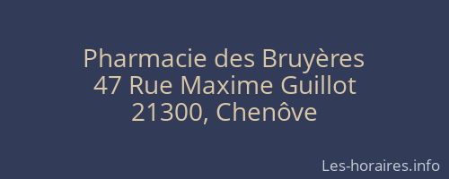 Pharmacie des Bruyères