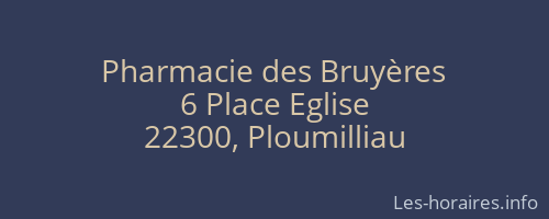 Pharmacie des Bruyères