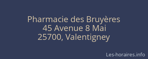 Pharmacie des Bruyères