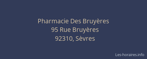 Pharmacie Des Bruyères