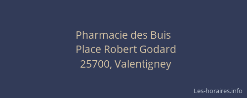 Pharmacie des Buis
