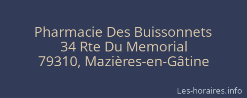 Pharmacie Des Buissonnets