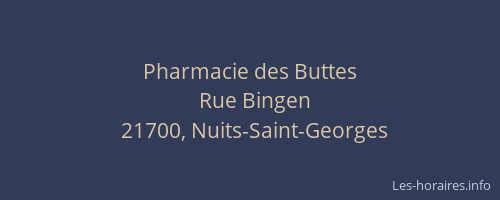 Pharmacie des Buttes