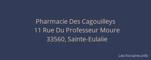 Pharmacie Des Cagouilleys