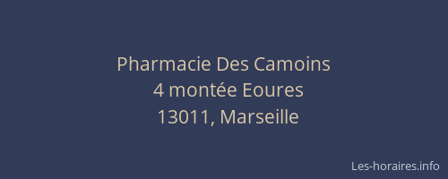 Pharmacie Des Camoins