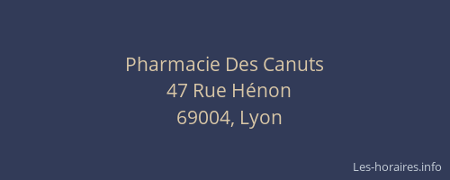 Pharmacie Des Canuts