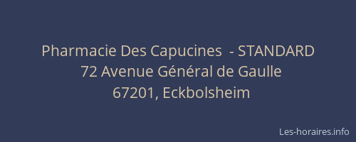 Pharmacie Des Capucines  - STANDARD