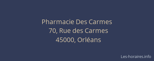 Pharmacie Des Carmes