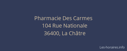 Pharmacie Des Carmes