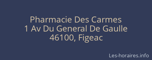 Pharmacie Des Carmes