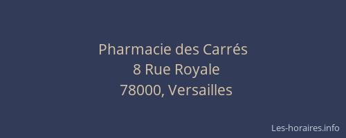 Pharmacie des Carrés