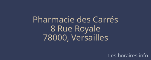Pharmacie des Carrés