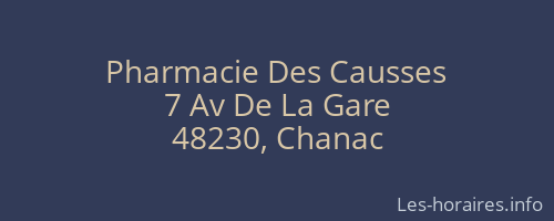 Pharmacie Des Causses
