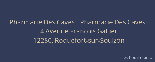 Pharmacie Des Caves - Pharmacie Des Caves