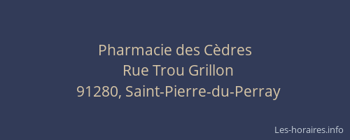 Pharmacie des Cèdres
