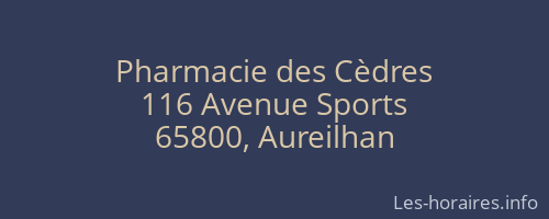 Pharmacie des Cèdres