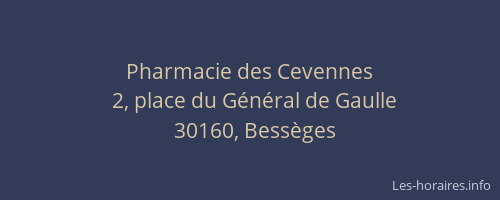 Pharmacie des Cevennes