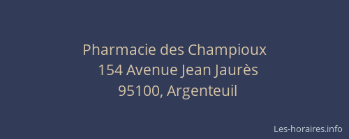 Pharmacie des Champioux