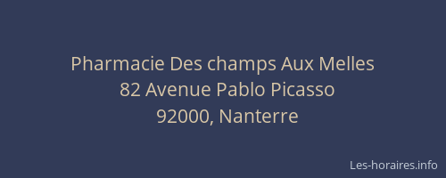 Pharmacie Des champs Aux Melles