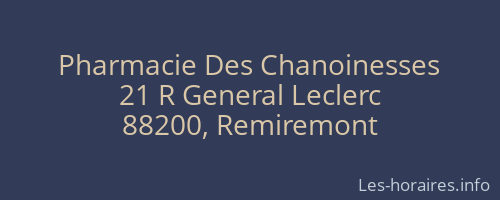 Pharmacie Des Chanoinesses