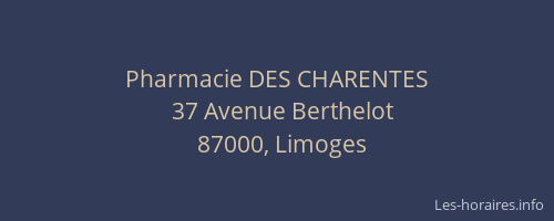 Pharmacie DES CHARENTES