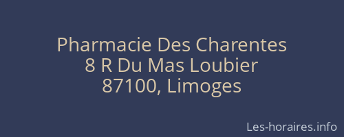 Pharmacie Des Charentes