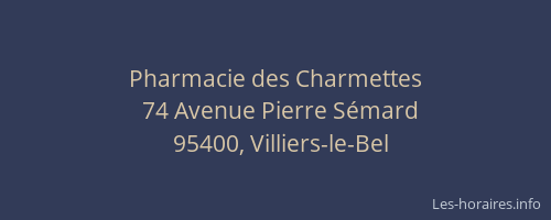 Pharmacie des Charmettes
