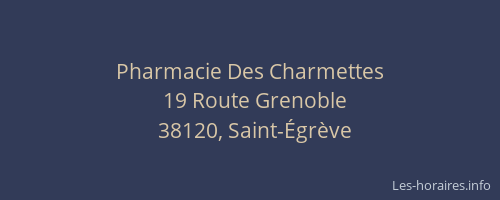 Pharmacie Des Charmettes