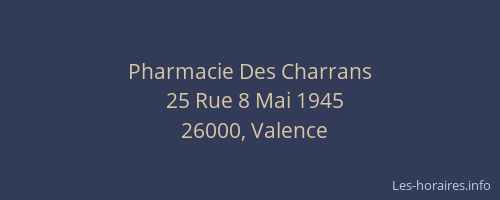 Pharmacie Des Charrans