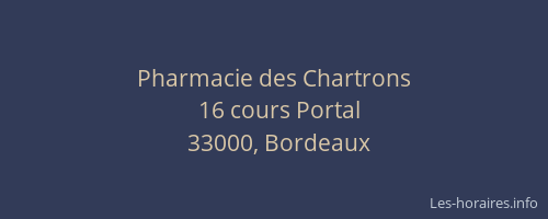 Pharmacie des Chartrons