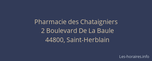 Pharmacie des Chataigniers