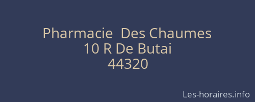 Pharmacie  Des Chaumes