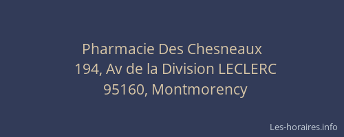 Pharmacie Des Chesneaux