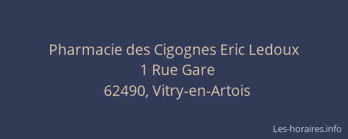 Pharmacie des Cigognes Eric Ledoux