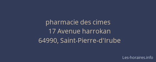 pharmacie des cimes
