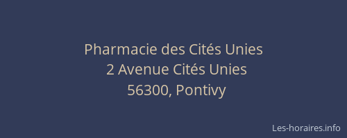 Pharmacie des Cités Unies