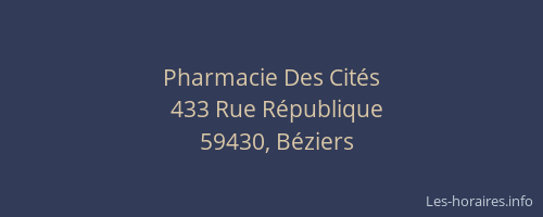 Pharmacie Des Cités