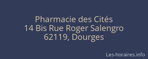 Pharmacie des Cités